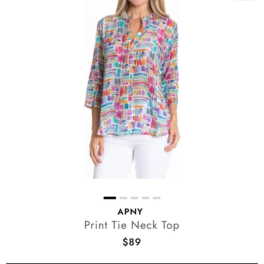 APNY Colorful Abstract Blouse